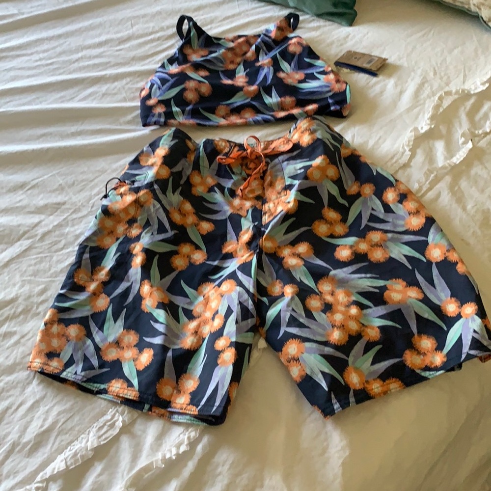 Patagonia swim shorts(sz4)bikini top(small)